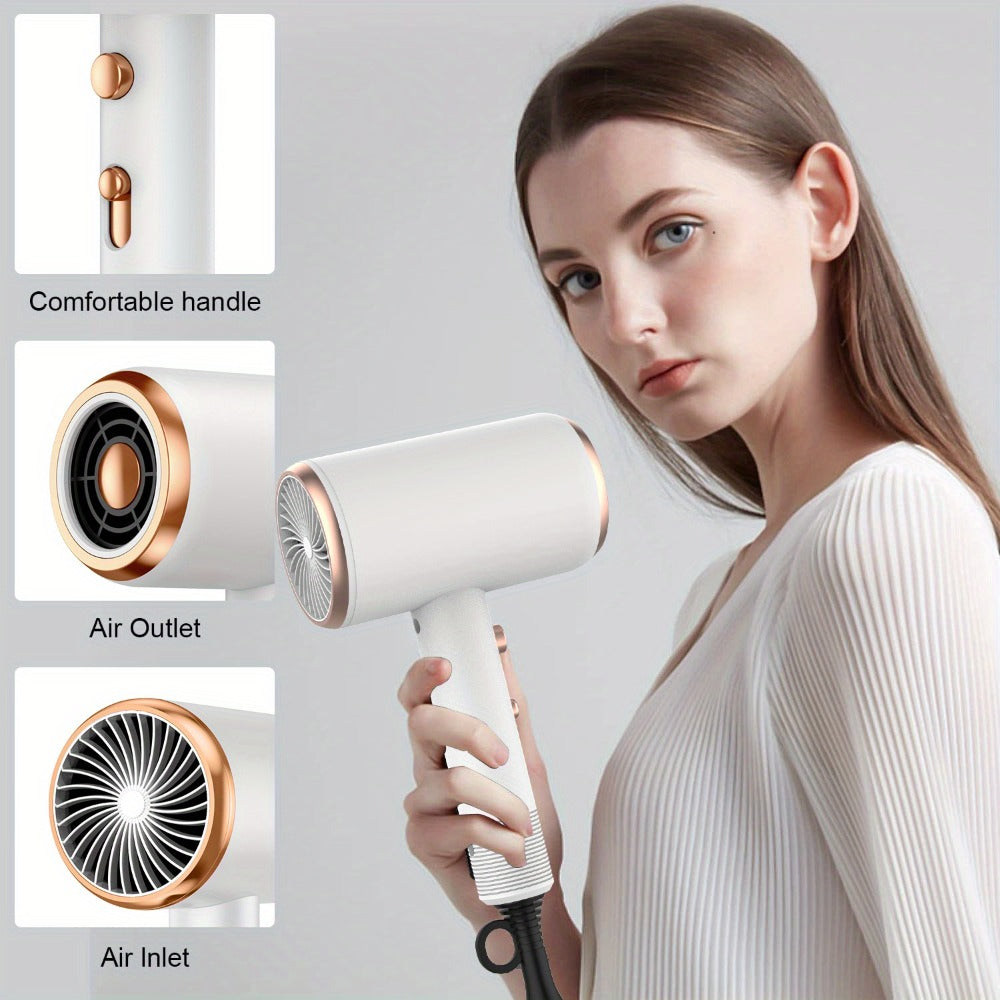 Ionic Hair Dryer 1600W with Diffuser Concentrator Nozzle 2 Speed 3 Heat Settings Cool Shot ALCI Safety Plug Brushed Motor Anti-Frizz Portable Blow Dryer for Straight Curly Wavy Hai - product image 15