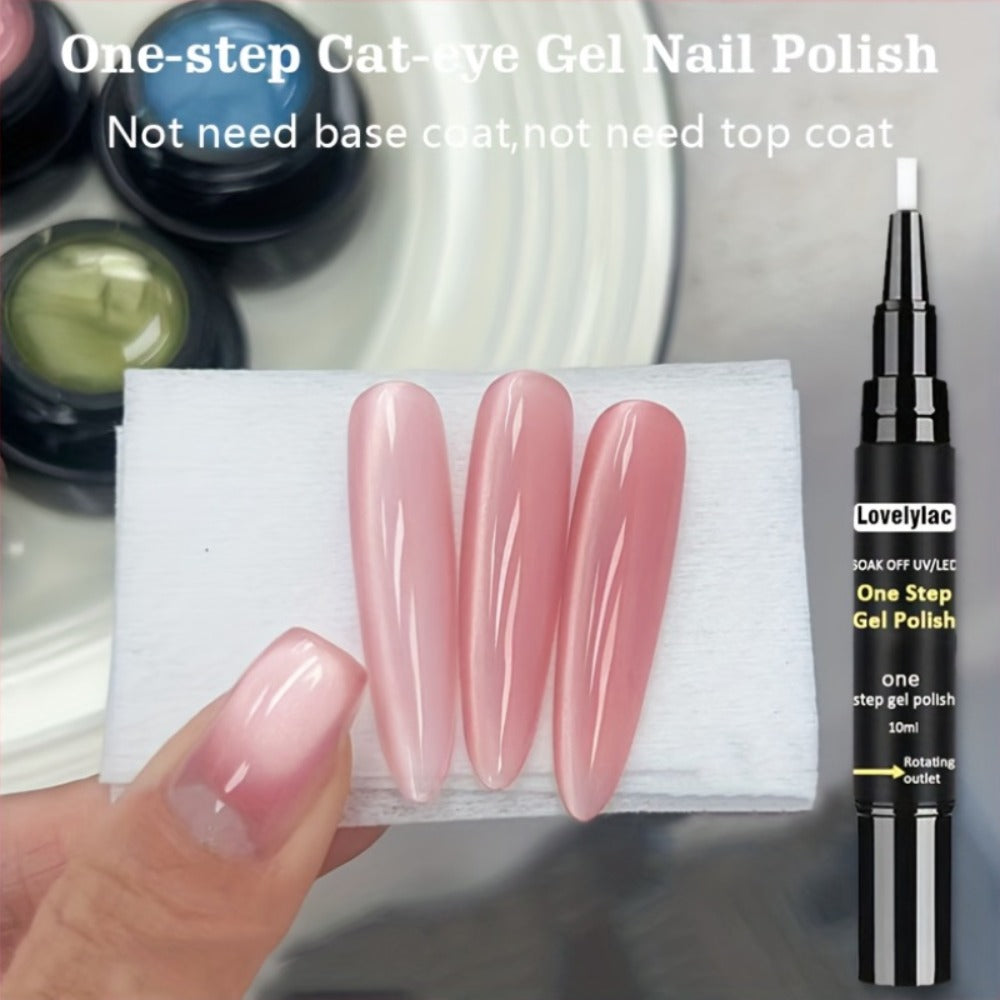 Magnetic Cat Eye Gel Nail Polish Pen 3-in-1 All-in-One Base Coat Color Top Coat - Ultra-Bright High-Saturation Polygel, Long-Lasting Chip-Resistant DIY Nail Art for Women, Salon &  - product image 4