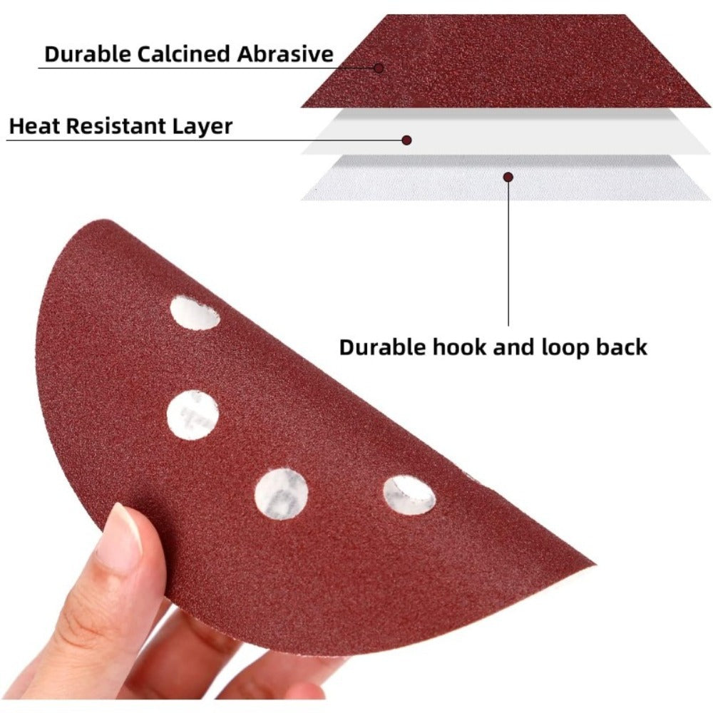 5 Inch Sandpaper 94 Pcs – 8-Hole Hook & Loop Sanding Discs, Assorted Grits 80/180/240/320/400/800/1000/1500/2000/3000, Aluminum Oxide Abrasive for Car Polishing, Wood, Metal & Pain - product image 4