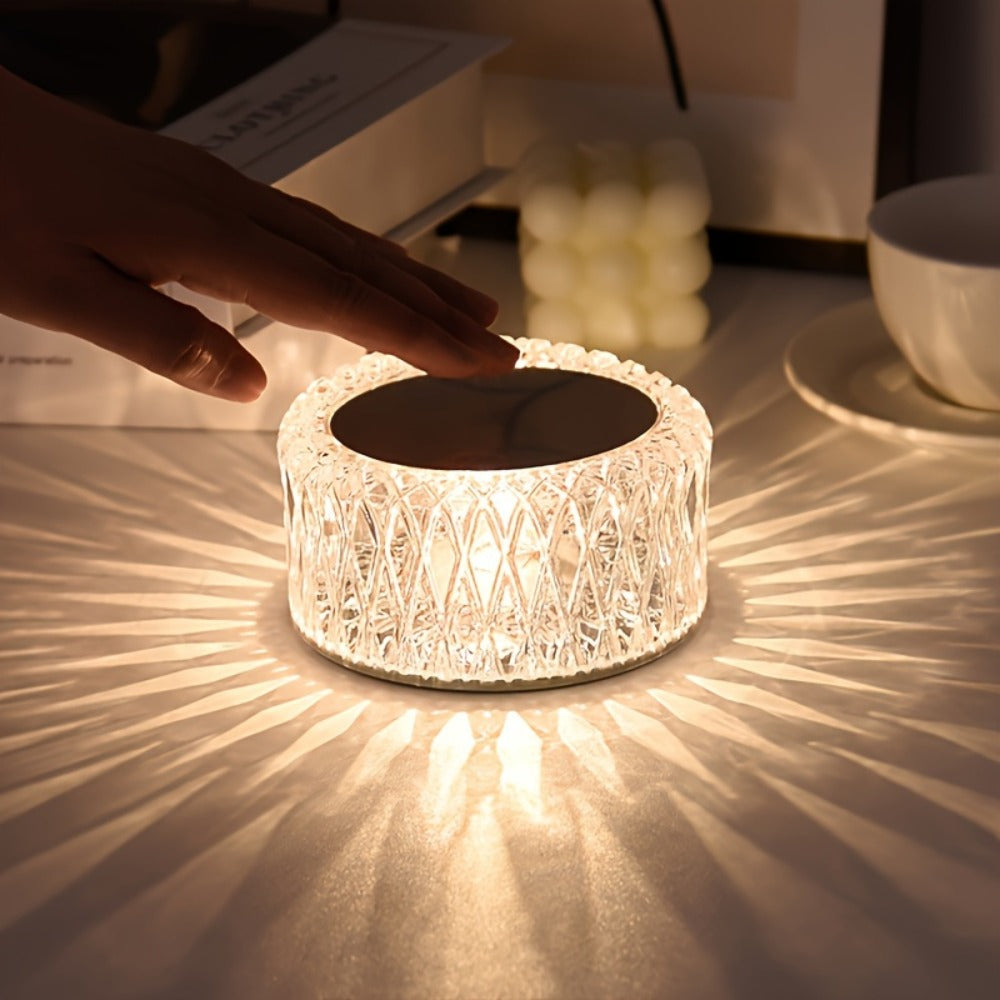 RGB LED Desk Lamp 16 Color Crystal Effect - Portable Battery Powered Night Light with Remote & Touch Control, 3-Level Dimming, Color Changing Mood Light for Bedroom Party Halloween - product image 9