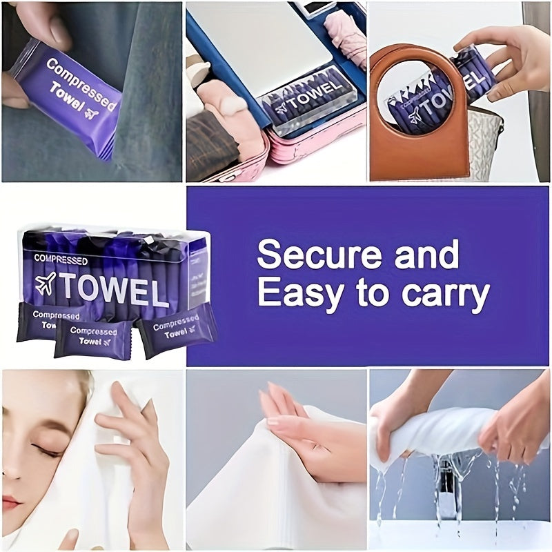 Compressed Towel Tablets 28 Pack | Disposable Magic Coin Tissue, Expandable Face Towel 11.8x9.4 Inch, Individually Wrapped Carry-along Paper Towel for Travel Camping Hiking Sport Gym Outdoor Emergency