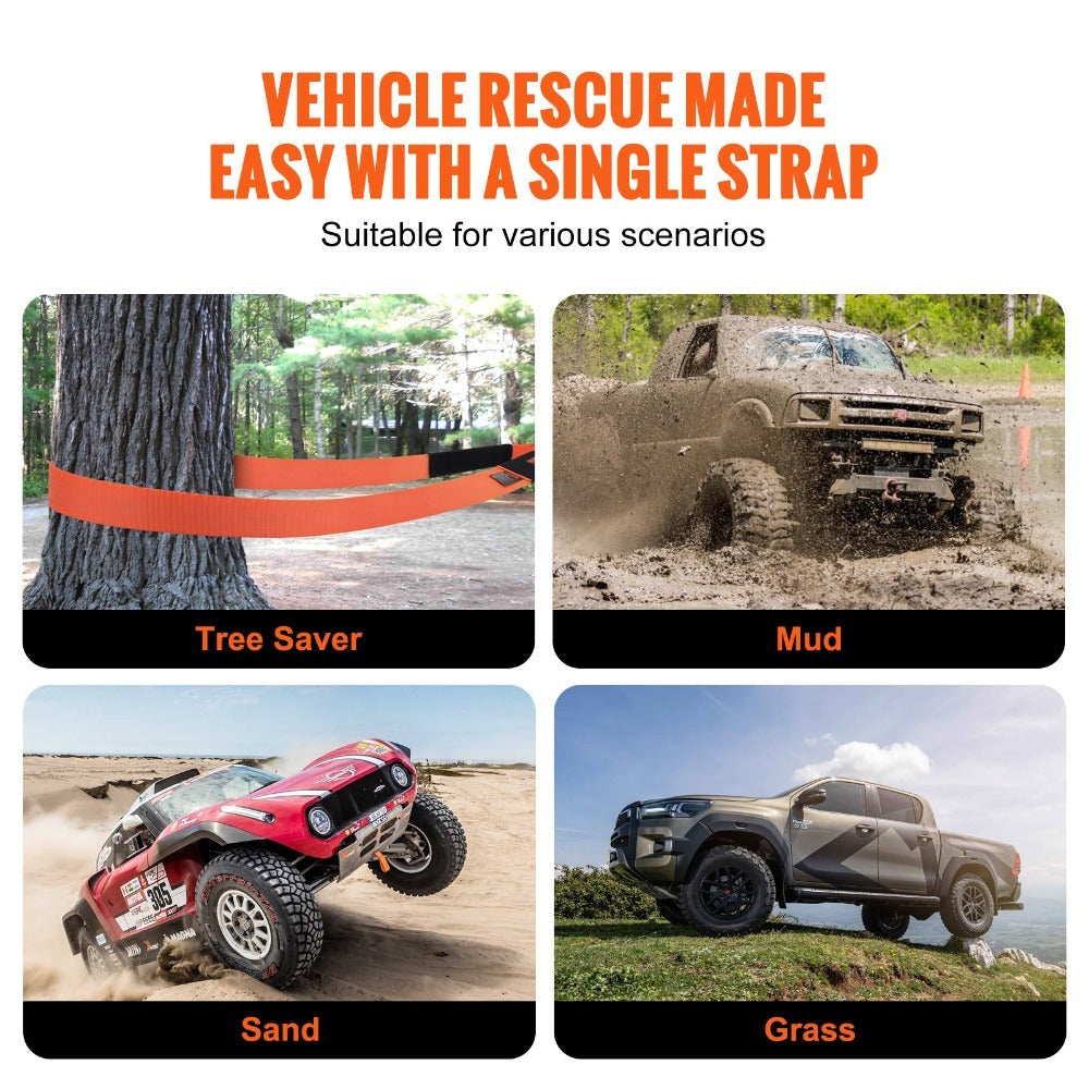 Tow Strap Recovery Kit 3 Inch x 30 ft 36000 lbs Breaking Strength Triple Reinforced Loop Protective Sleeves D-Ring Shackles Storage Bag for Truck Jeep SUV ATV Off Road - product image 7