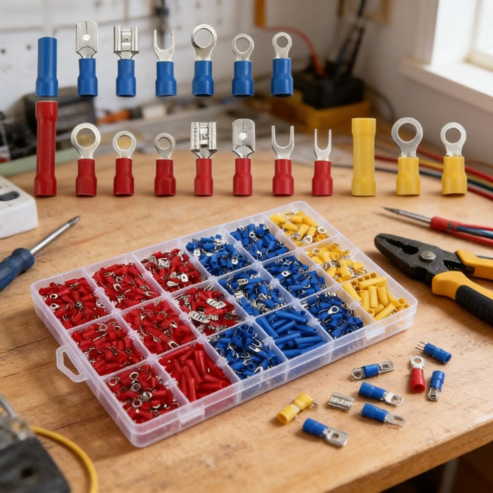 Electrical Crimp Terminals 280pcs Assorted Kit – Insulated Ring Fork Spade & Butt Wire Connectors for Automotive Marine & Home Wiring, Universal Cable Connector Set with Storage Ca - product image 6