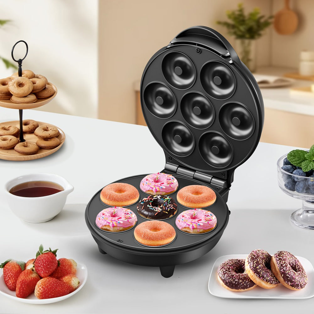Mini Donut Maker Machine 7 Slots - Non-Stick Electric Donut Maker for Kids, Quick Breakfast Snack Dessert Baking, Makes 7 Mini Donuts - product image 7