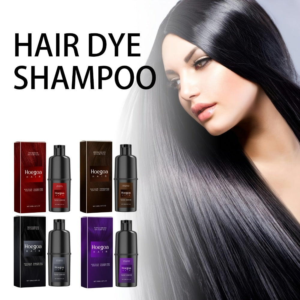 3-in-1 Hair Dye Shampoo Conditioner Color Foam No-Damage Herbal Formula Moisturizing High Shine Easy Apply for All Hair Types Purple Black Red Brown - product image 11