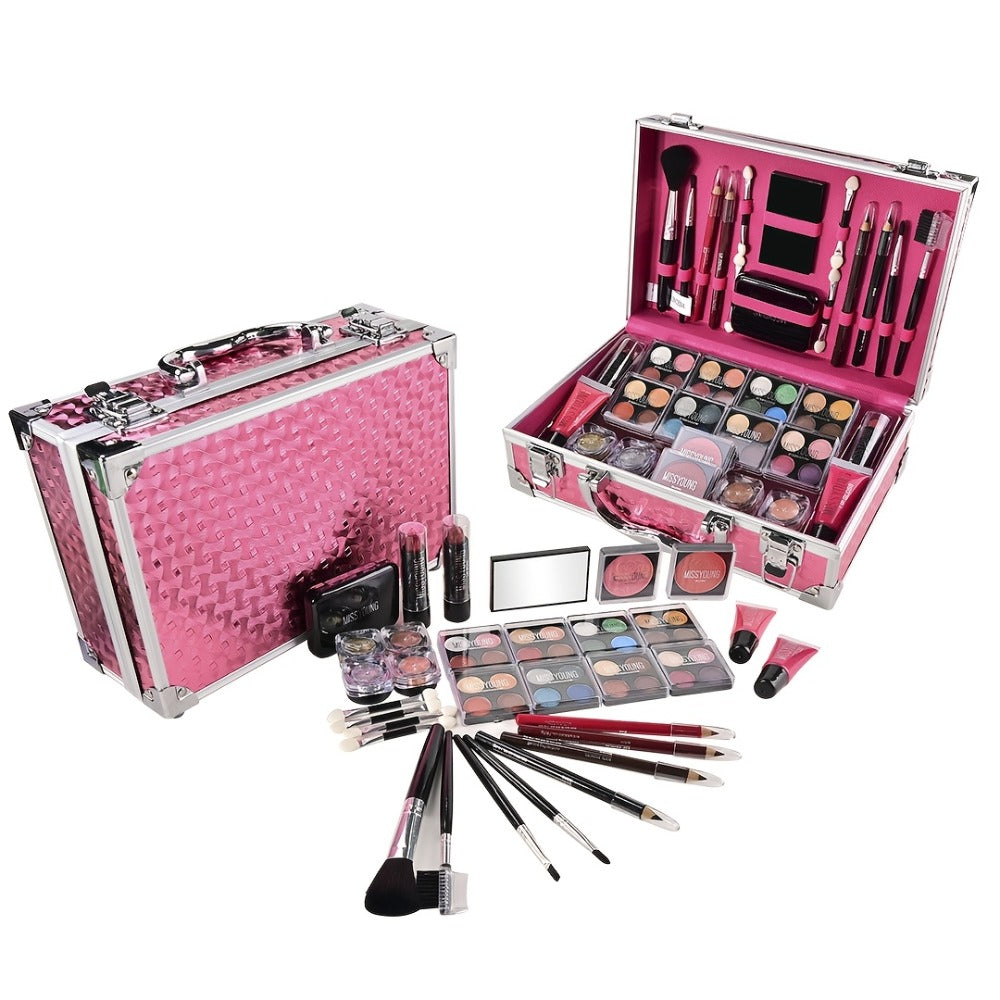 56 Piece Makeup Kit Full Face Set Eyeshadow Lipstick Blush Lip Gloss Eyebrow Pencil Glitter Brushes for Women Beginner Wedding Stage Holiday Gift - product image