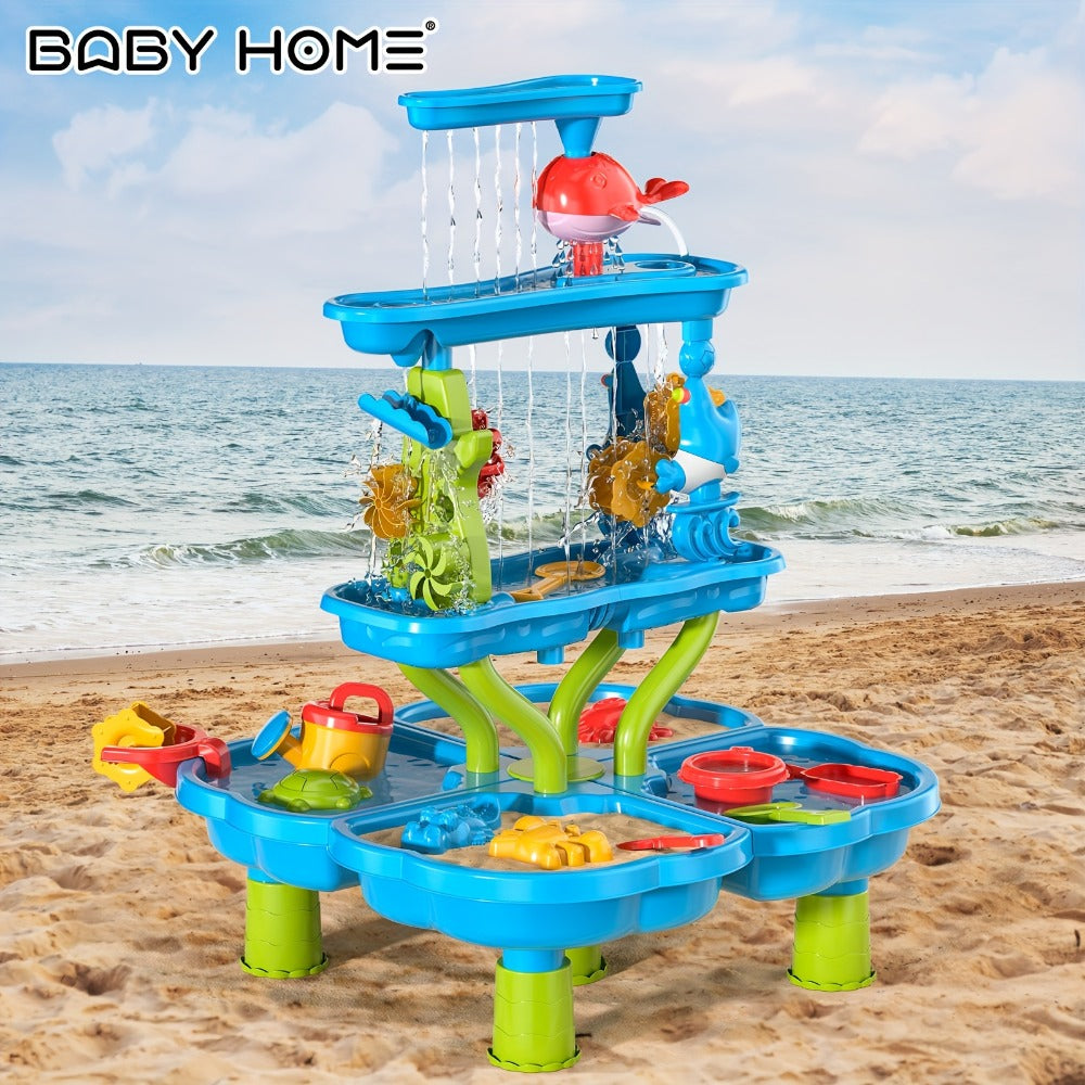 Outdoor Sensory Activity Toy for Toddlers Ages 3+, Beach Tools Included, Backyard Summer STEM Gift for Boys & Girls | Water Play Table for Kids Double-Sided - product image 9