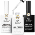 Nail Glue and Dehydrator Kit 3Pcs Acid-Free HEMA-Free – Professional Bond Primer Prep Set for Press On Nails Tips Extensions Gel Manicure Long Lasting Adhesion Gift for Women - product image 7