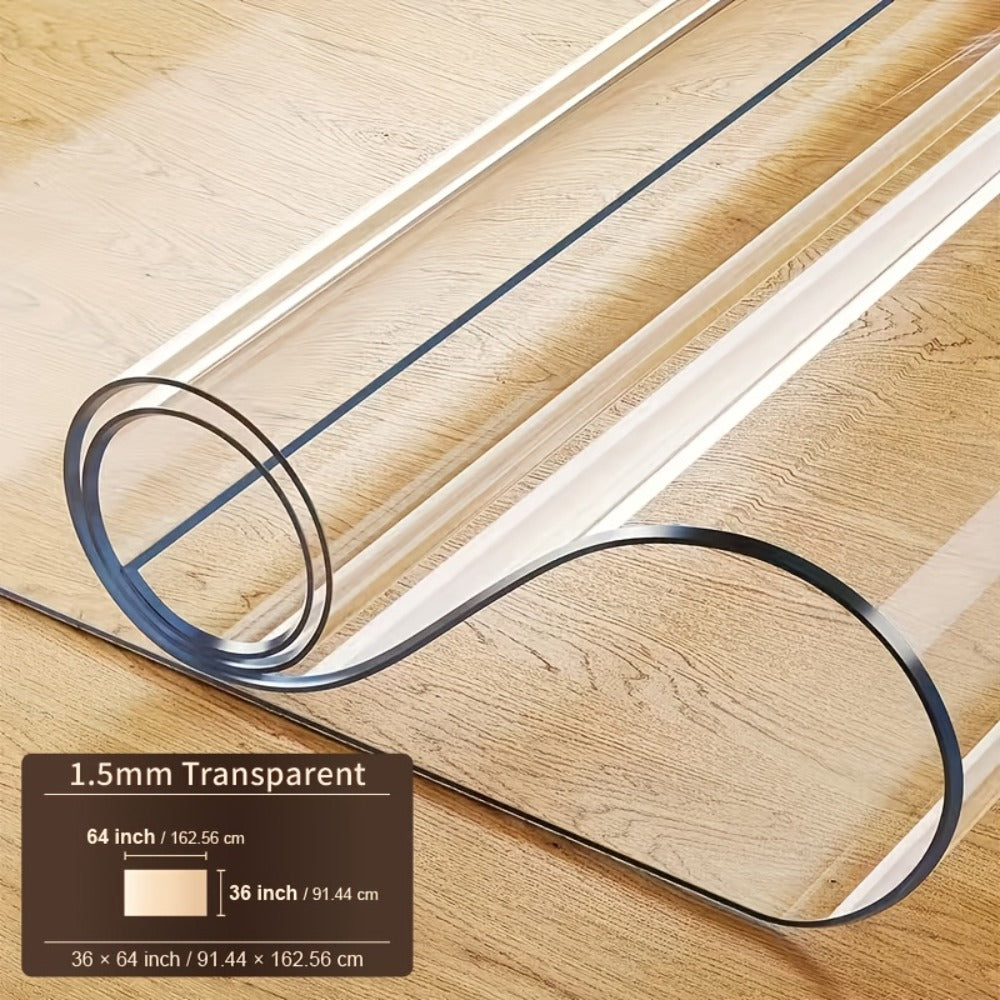 Clear PVC Tablecloth Table Protector 1.5mm Thick Transparent Table Cover Heat Resistant Scratch Resistant Waterproof Desk Mat for Dining Table Home Office Restaurant Coffee Table M - product image 17