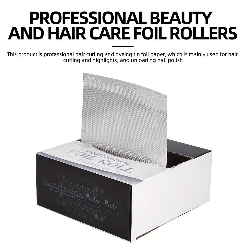 Hair Highlighting Foil Sheets 300pcs Box | Professional Salon Aluminum Foil Paper for Balayage Coloring Perming | Even Heat Distribution Precise Sectioning | Silver Grade Hairdress - product image 7