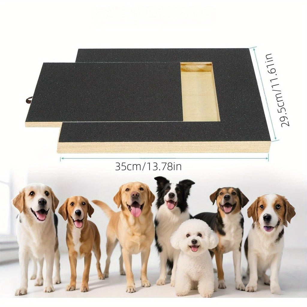 Dog Scratch Pad for Nails | 65°) Foldable Nail File Scratch Board, Includes 2 Sandpaper Sheets, Nail Clipper Alternative for Dogs, with or without Bracket - product image 5