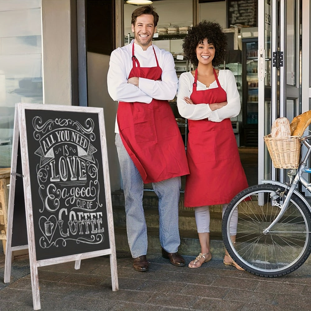A-Frame Chalkboard Sign Double Sided Magnetic Wooden Standing Blackboard Menu Display Board for Restaurant Coffee Shop Bar Sidewalk Sandwich Board 39x20 Inch - product image 10