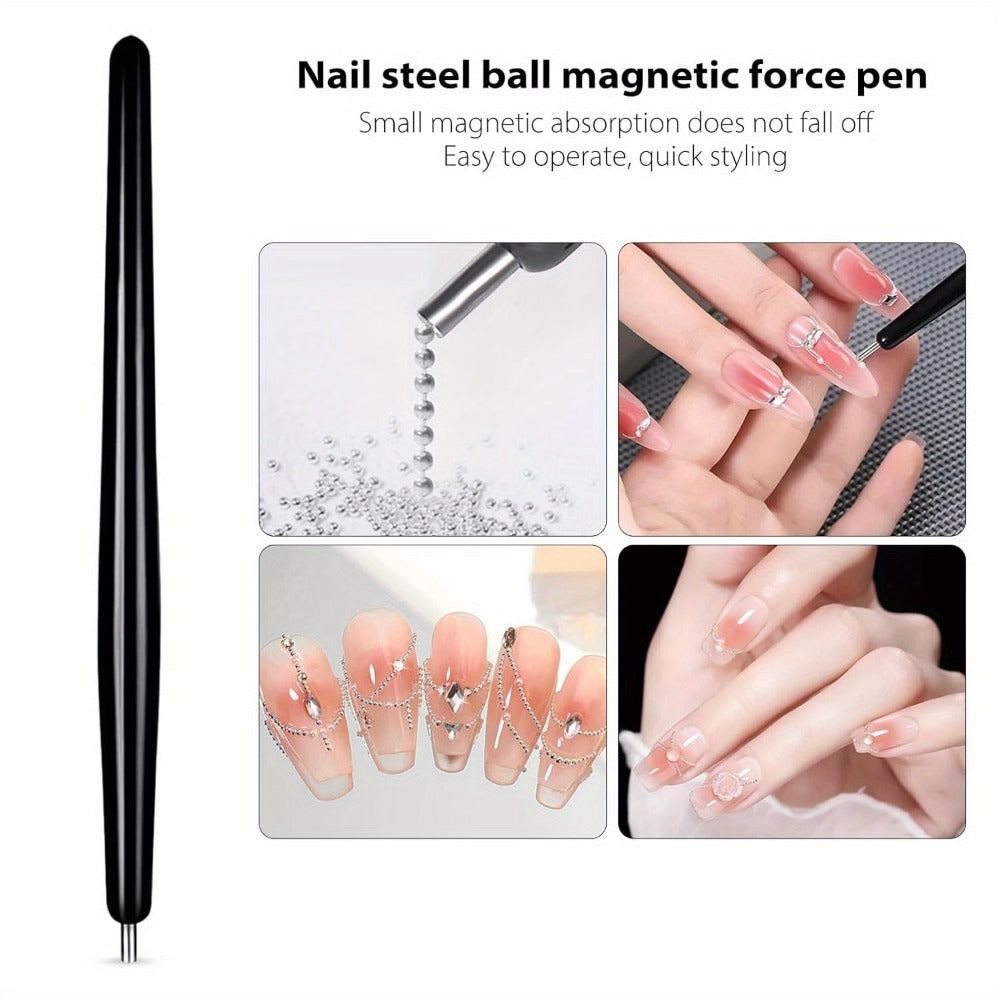 Cat Eye Nail Magnet Set 11pcs - 3-in-1 Magnet Stick with Heart & Bunny Designs, Strong Magnetic Tool for Cat Eye Gel Polish Nail Art, Professional Salon & Home DIY Nail Art Gift - product image 9