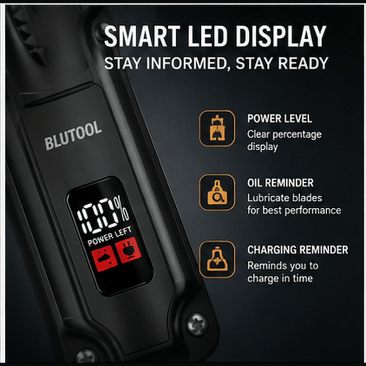 Men' Wireless Electric Hair Clipper & Trimmer - USB Rechargeable Professional Grooming Kit with LCD Display Suitable for Beard, Face, Body Hair Care, USB- for Home, Travel, Car Use