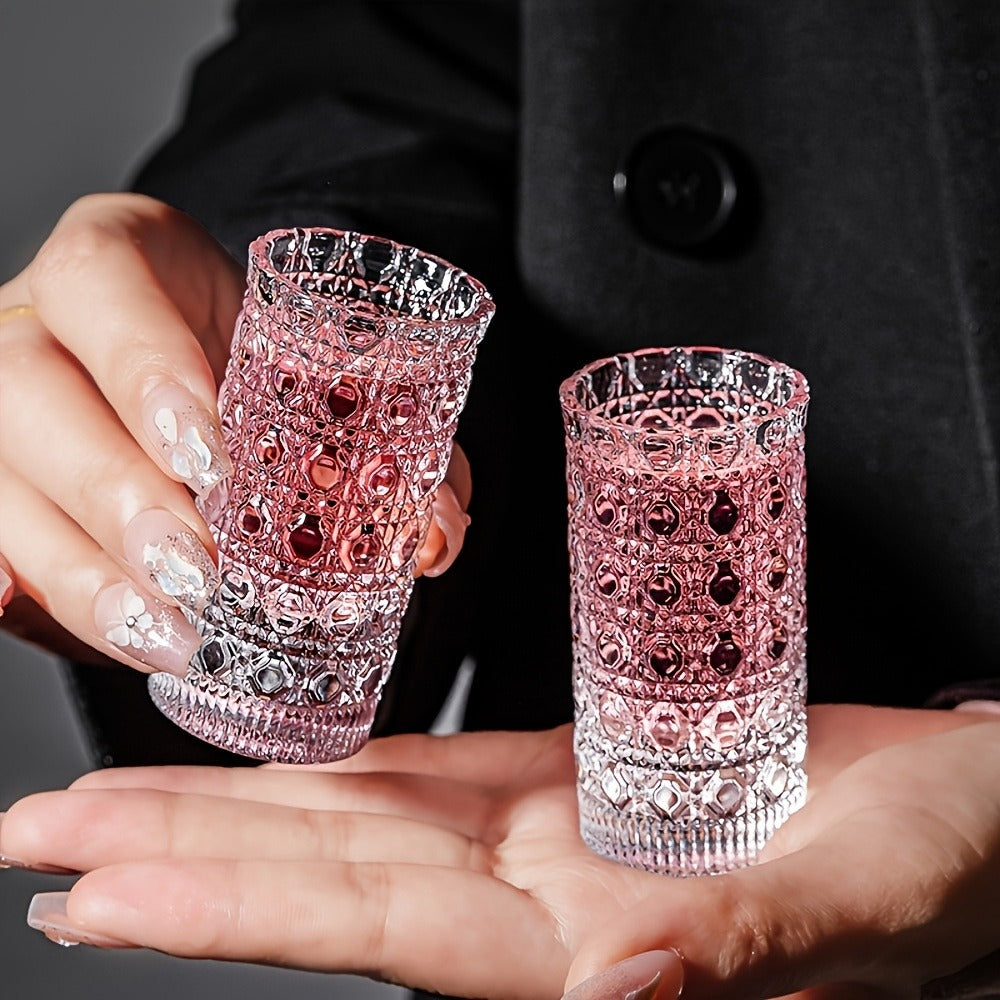 Shot Glass Set Diamond Engraved – Whiskey Vodka Tequila Glasses for Parties Weddings Home Bar Entertaining Reusable Barware Gift - product image 4
