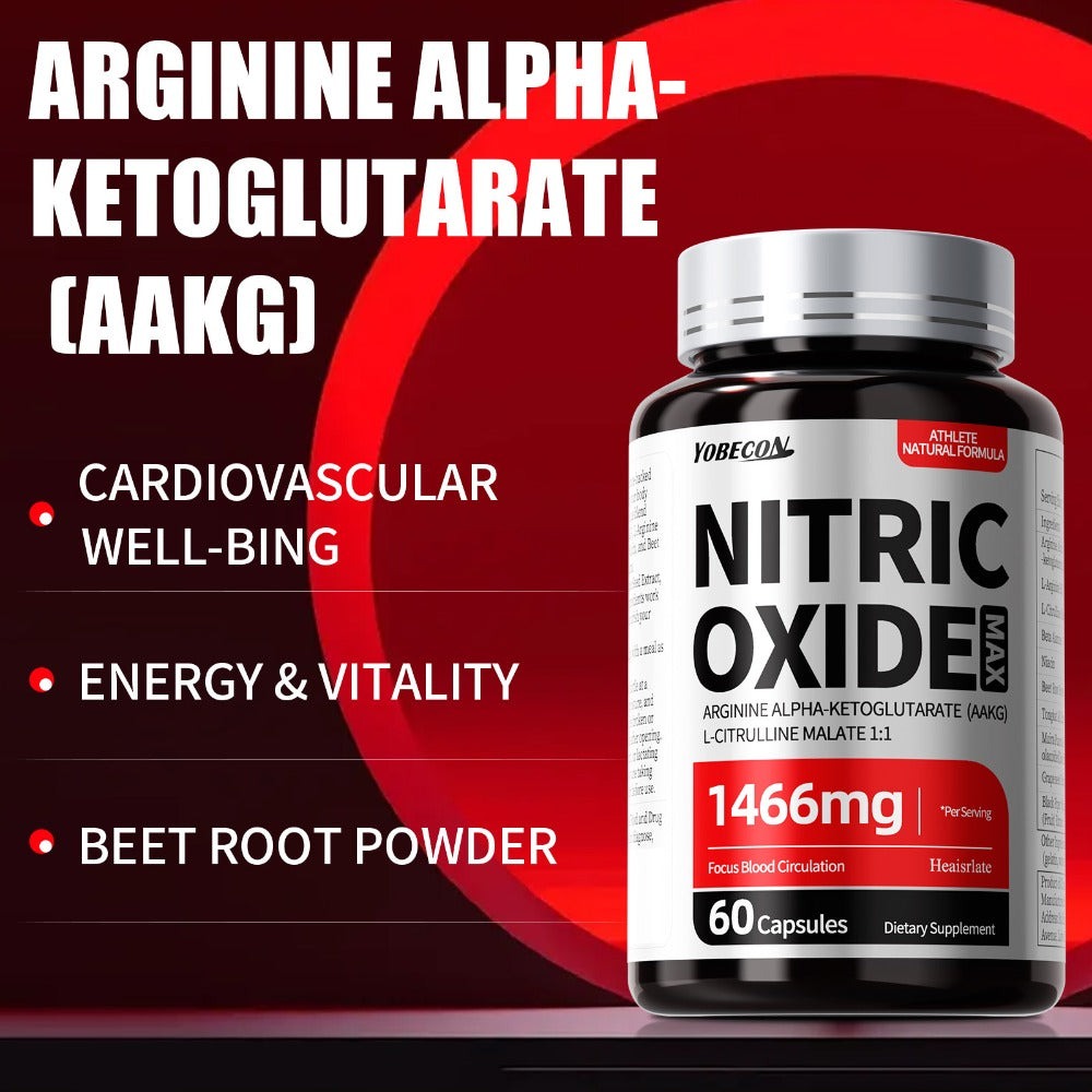 Nitric Oxide Supplement 1466mg with L-Arginine, L-Citrulline & Beet Root — Boosts Blood Flow, Muscle Pump, Endurance & Athletic Performance | Pre-Workout Capsules for Men & Women | - product image 8