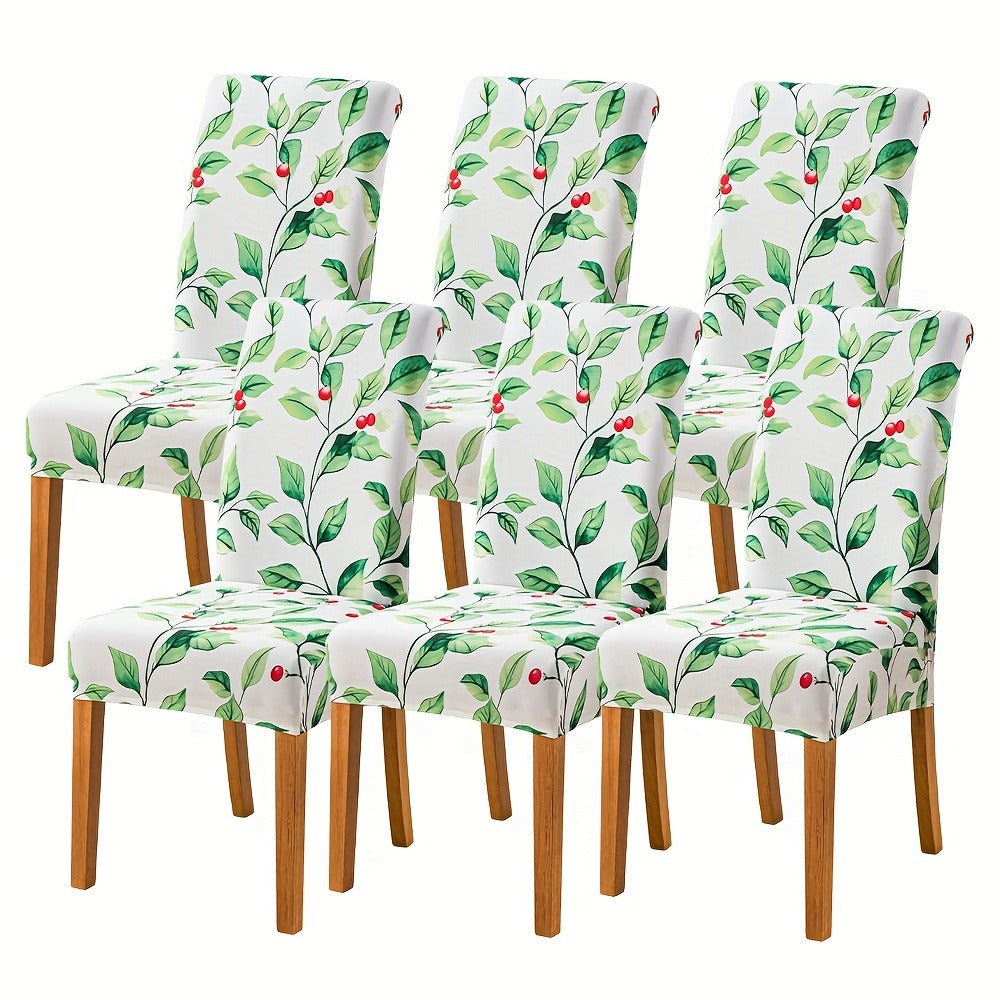 Dining Chair Covers Slipcovers Set of 4 or 6 - Spandex Stretch Milk Velvet Removable Washable Parsons Chair Protector | Anti-Slip Elastic Band | Multiple Prints | Kitchen Dining Ro - product image 25