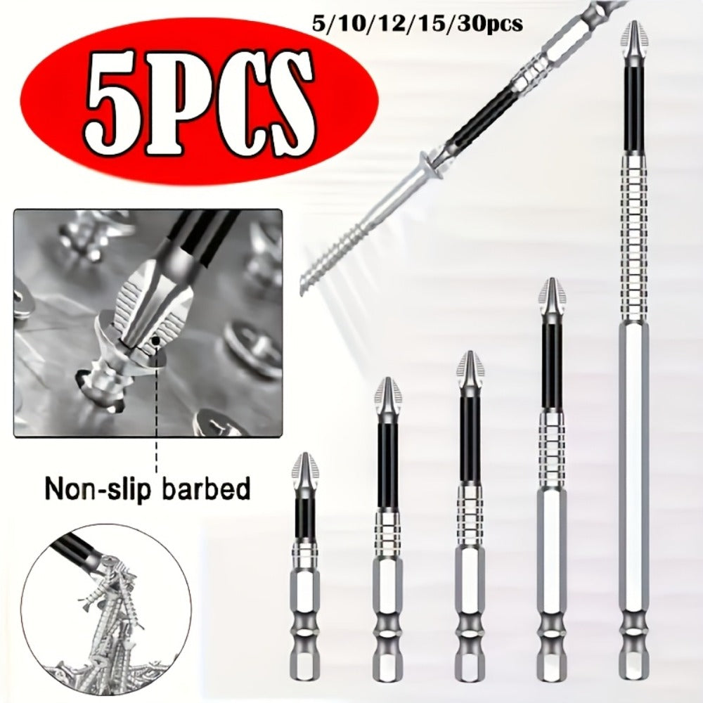 Magnetic Screwdriver Drill Bit Set Anti-Slip - K5 High Magnetic Power Bits in 50mm 65mm 70mm 75mm 90mm 150mm, Electric Screwdriver Bit Kit for Power Drills, DIY Home Repair & Profe - product image