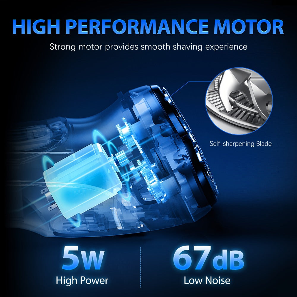 Cordless Electric Razor for Men Rechargeable Fast Charging Washable Heads Face Shaver — Smooth Close Shave Portable Electric Shaving Machine for Travel & Daily Use, Grooming Gift f - product image 8