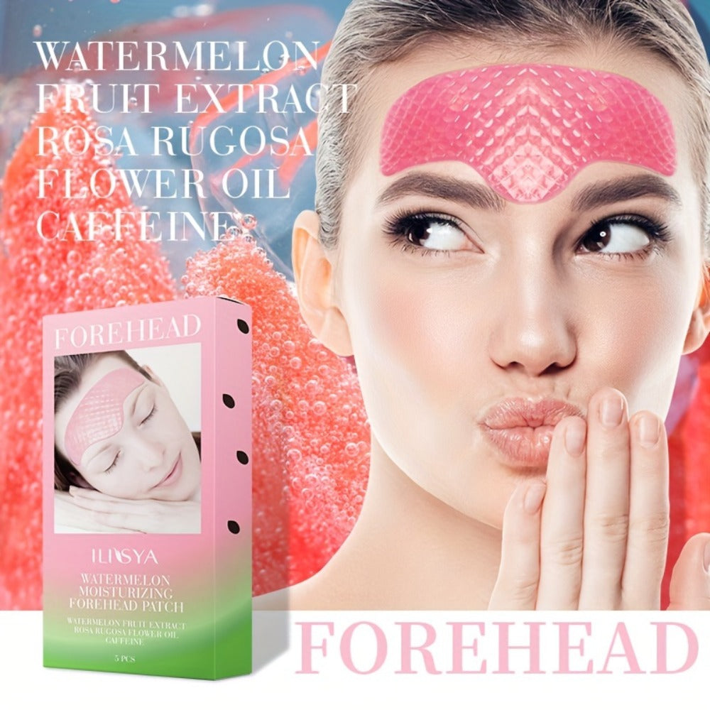 Watermelon Forehead Patches 15pcs Caffeine Collagen Niacinamide Ultra Hydrating Moisturizing Brightening De-Puffing Daily Facial Skin Care for Women All Skin Types - product image 6