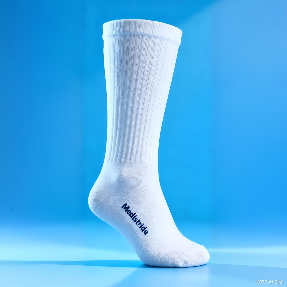 Multicolor Diabetic Crew Socks 12 Pairs Cotton Non-Binding Neuropathy Seamless Cushioned Loose Fit for Men Women Sensitive Feet Edema White Black Grey Size 9-11 10-13 - product image 9