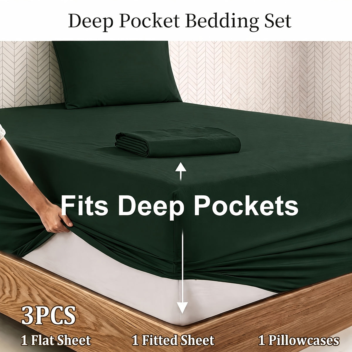 Deep Pocket Bed Sheet Set, Soft Brushed Fabric, Breathable All Season, Easy Care Kids Bedding, Great Christmas & Halloween Gift for Kids, Bedroom Dorm Use - product image 23