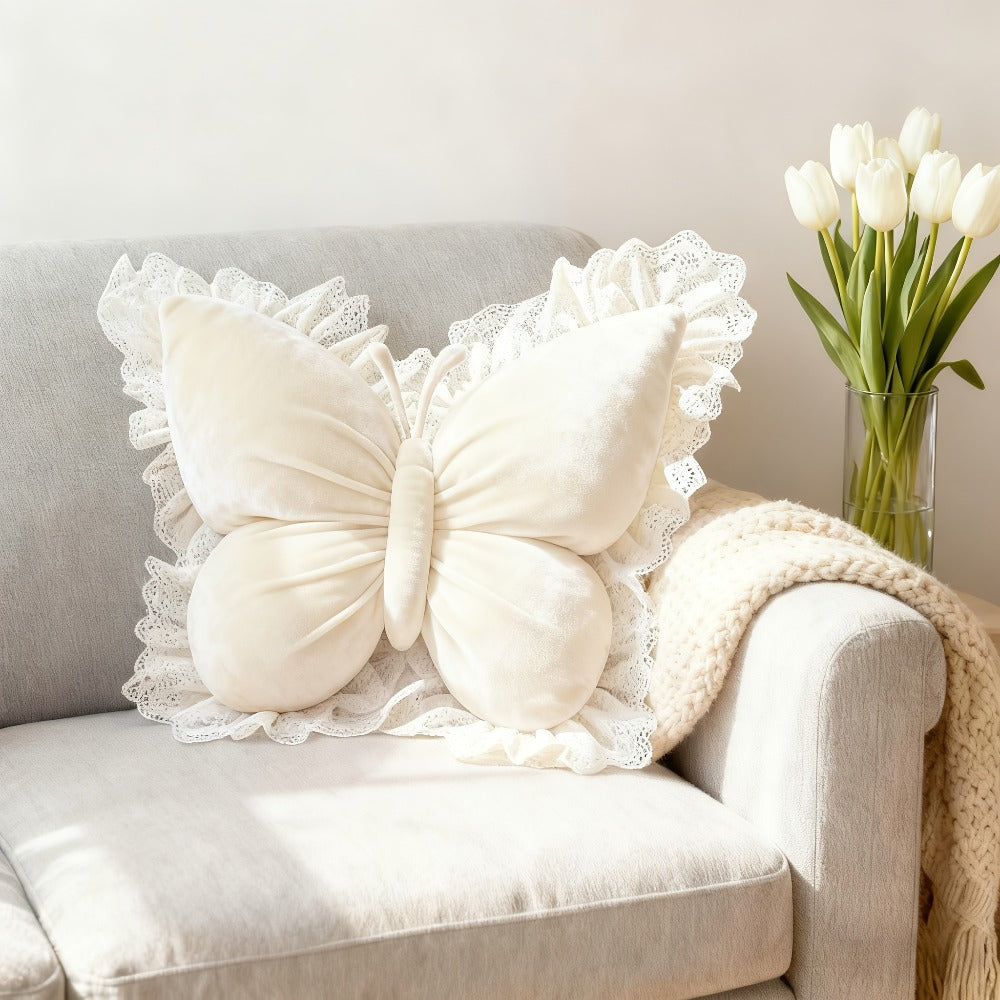 Butterfly Shaped Throw Pillow 3D Bow Decorative Cute Accent Pillow for Bed Sofa Couch Velvet Soft Polyester Fill Whimsical Home Decor Gift Multiple Colors 40x28cm - product image 15
