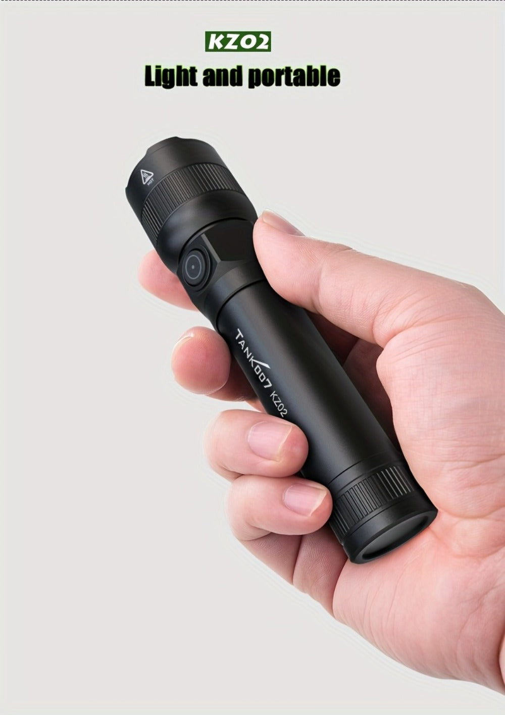 Mini LED Flashlight 18650 Rechargeable Battery | Adjustable Focus & Brightness Zoomable Compact Torch | Textured Grip for Camping Fishing Hiking Outdoor Adventures & Emergency - product image 14