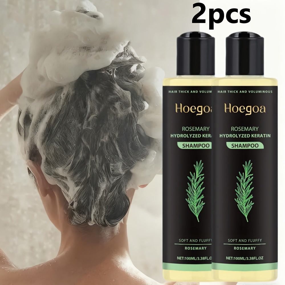 Rosemary Vitamin C Keratin Shampoo Set 3 Bottles — Deep Cleanse Moisturize & Strengthen Hair, Scalp Stimulating Antioxidant Formula, Smooth Shiny Frizz-Free Results, Holiday Hair C - product image 13