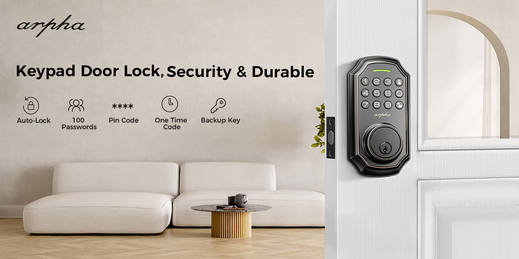 Smart Deadbolt 100-digit Privacy Code Combination, Keyless Entry Door Lock, Auto Locking/unlocking, Available Black and Silvery, Low Battery Alarm, Secure and - product image 15