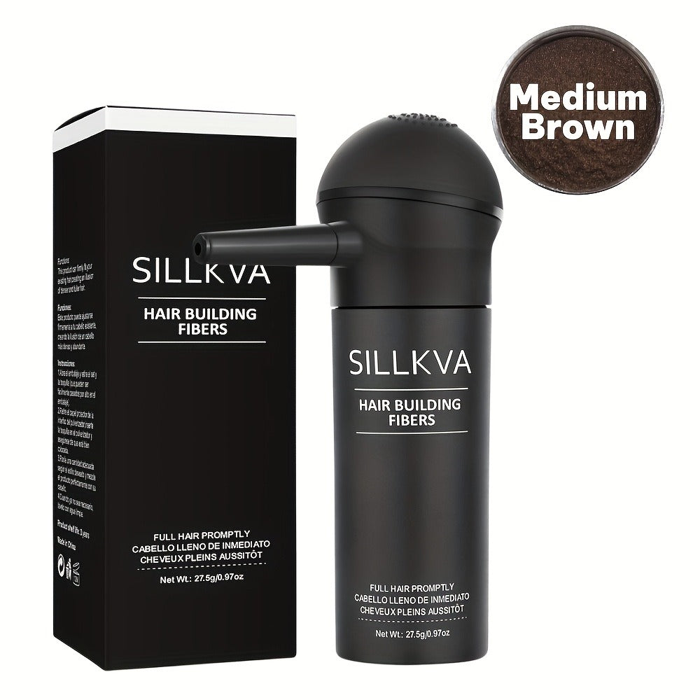 Hair Fibers Spray Applicator Kit Instant Thickness for Thinning Hair & Bald Spots SILLKVA 7 Shades Precision Spray Natural Coverage Hair Loss Concealer Men & Women 0.97oz - product image 17