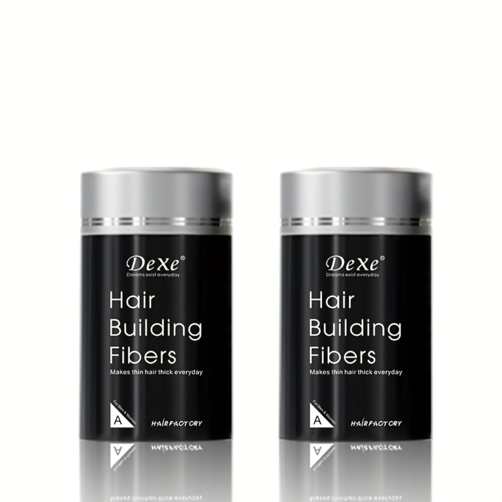 DeXe Hair Fiber Powder 2pcs x 22g — Natural Fine Thickening Fibers for Thinning Hair & Bald Spot Coverage, 1-Second Adhesion, Unisex for Men & Women, Black & Dark Brown - product image 16