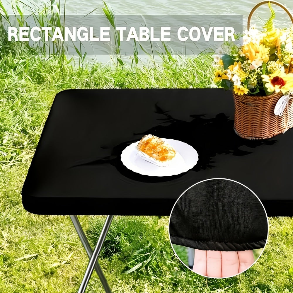 Stretch Table Covers 6Ft Washable Elastic Rectangle Tablecloth for Parties Weddings Picnics Camping, Spandex Polyester Blend, Fits Standard 6 Foot Tables, Set of 3 6 9 or 12, Black - product image 16