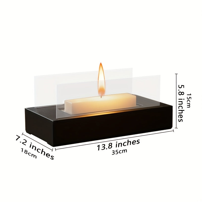 Tabletop Fire Pit Wood Pellet Smoke-Free 15 Inch with Glass Wind Guard, Portable Outdoor Mini Fire Pit for Patio Backyard Camping Tailgating Deck - product image 4