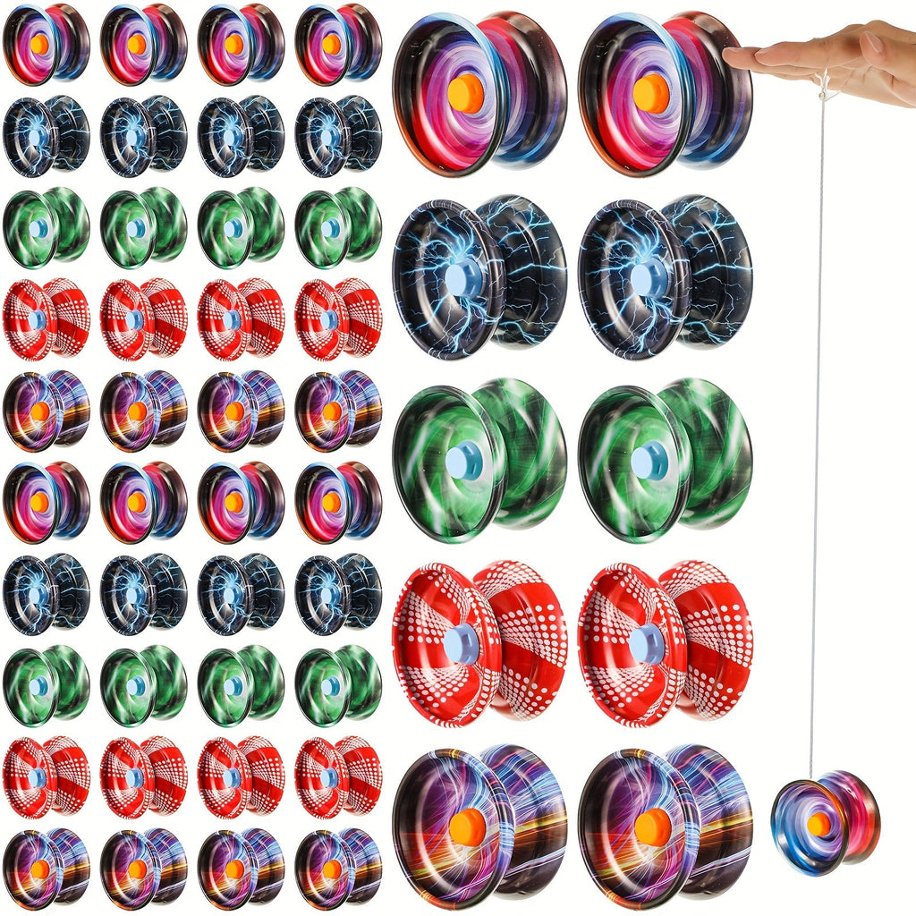 Metal Alloy Yoyo Bulk 50 Pcs Responsive Yo-Yo Set for Beginners Kids Adults Auto Return String Trick Yoyos Colorful Party Favors Gift Boys Girls Students for - product image 6