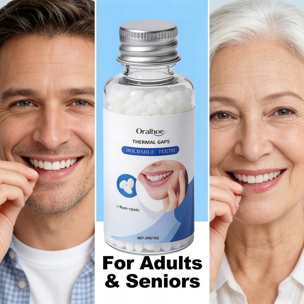 Temporary False Tooth Kit DIY Cosmetic Dental Repair Moldable Thermoplastic Realistic Fit for Missing Broken Chipped Teeth Secure for Eating Daily Wear Men Women Elderly 30g - product image 4