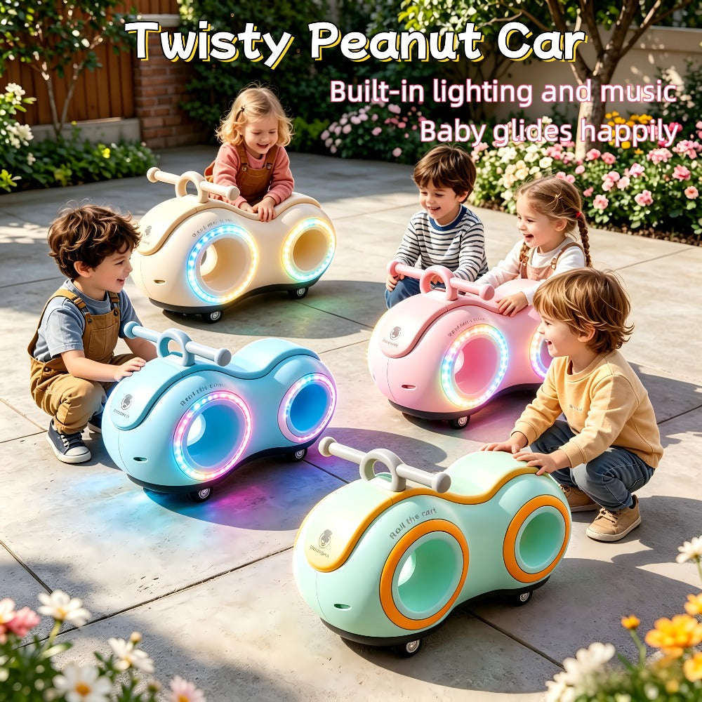 Anti-Tip Baby Walker with Music & Lights 4-Wheel Toddler Learning Walker 220 lb Widened Stable Base Indoor Outdoor Birthday Gift Boys Girls Ages 1+ Beige Pink Green Blue for Home Ambiance & Task Lighting