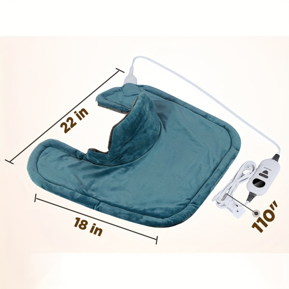 Graphene Heating Pad for Neck Shoulders & Back – 130W Weighted Electric Pad, Soft Flannel, Multiple Heat Settings, Timer & Auto Shut-Off, Machine Washable, 22"x18" - product image 3