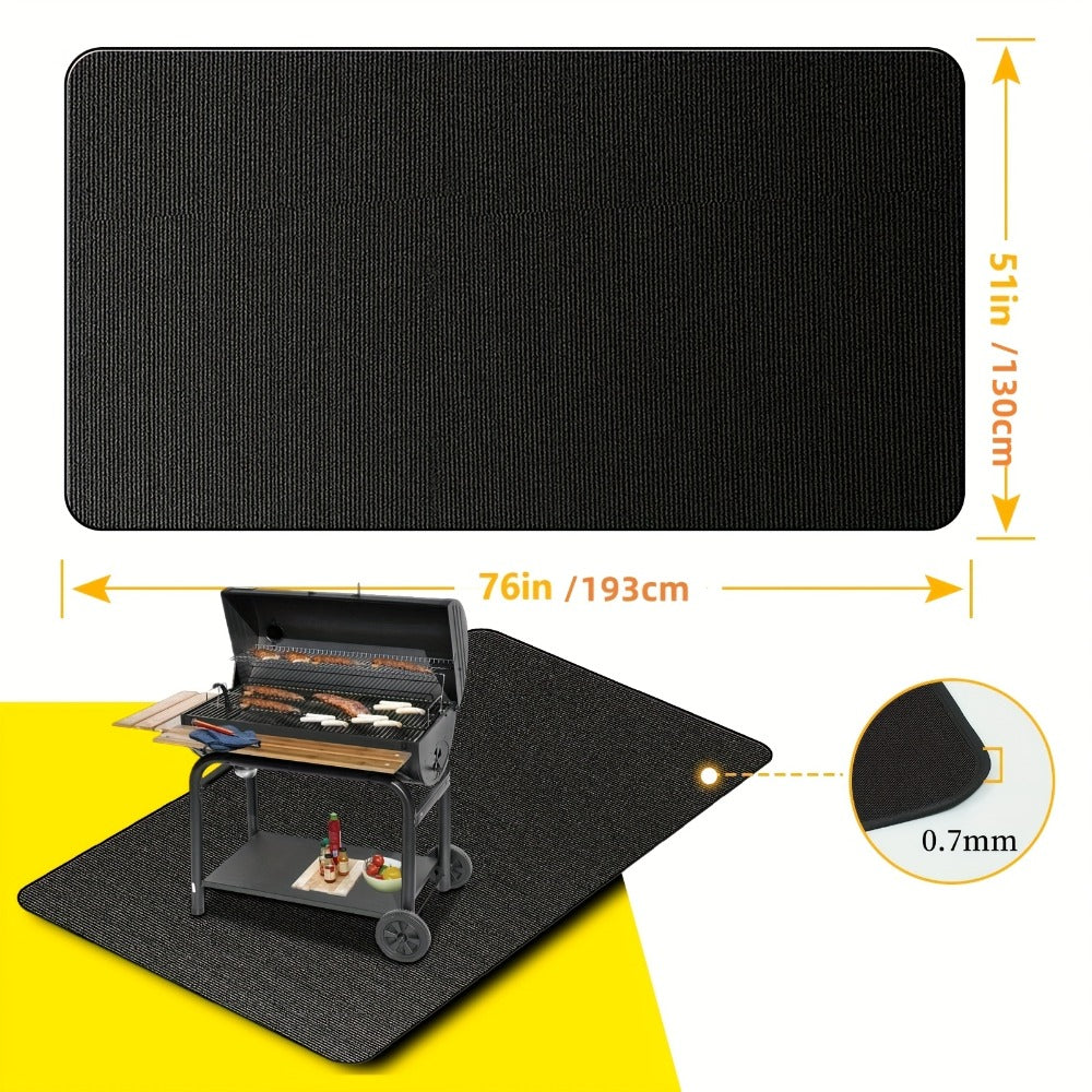 Grill Mat Fire Resistant BBQ Pad – Oversized Under Grill Mat 2000°F Heat Resistant, Waterproof Oil-Resistant Deck Protector for Outdoor Grilling, Fireplace & Fire Pit – 60x48, 72x3 - product image 4