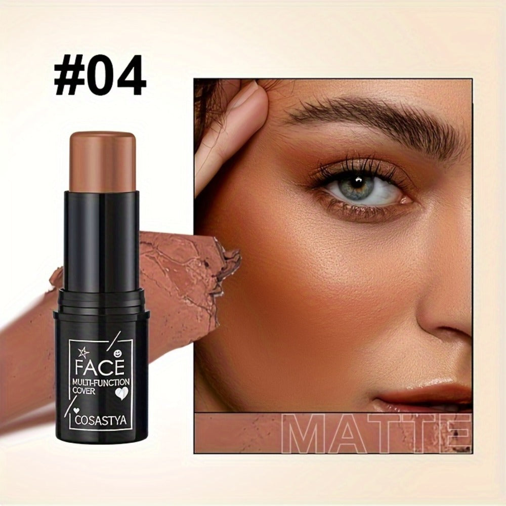 3-in-1 Makeup Stick Set 6pcs — Waterproof Blush Eye Shadow & Highlighter Stick, Long-Lasting Moisturizing Cream Formula, Pink & Brown Luster Shades for All Skin Tones - product image 17