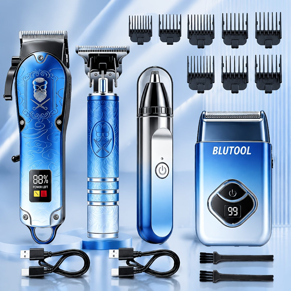Men's Grooming Kit Hair Clipper & Electric Shaver USB Rechargeable Cordless LED Display – Precision Beard Trimmer Face Shaver Set for Hair Trimming Styling, Grooming Gift for Dad H - product image 5