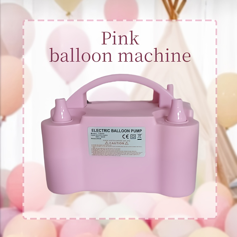 Electric Balloon Pump Double Nozzle 600W | Portable Fast Balloon Blower Inflator for Party Decoration, Birthday, Wedding & Events, 110V-120V, Multiple Colors with Optional Balloon Kit (Green, Rose Red, Pink, Blue, Orange)