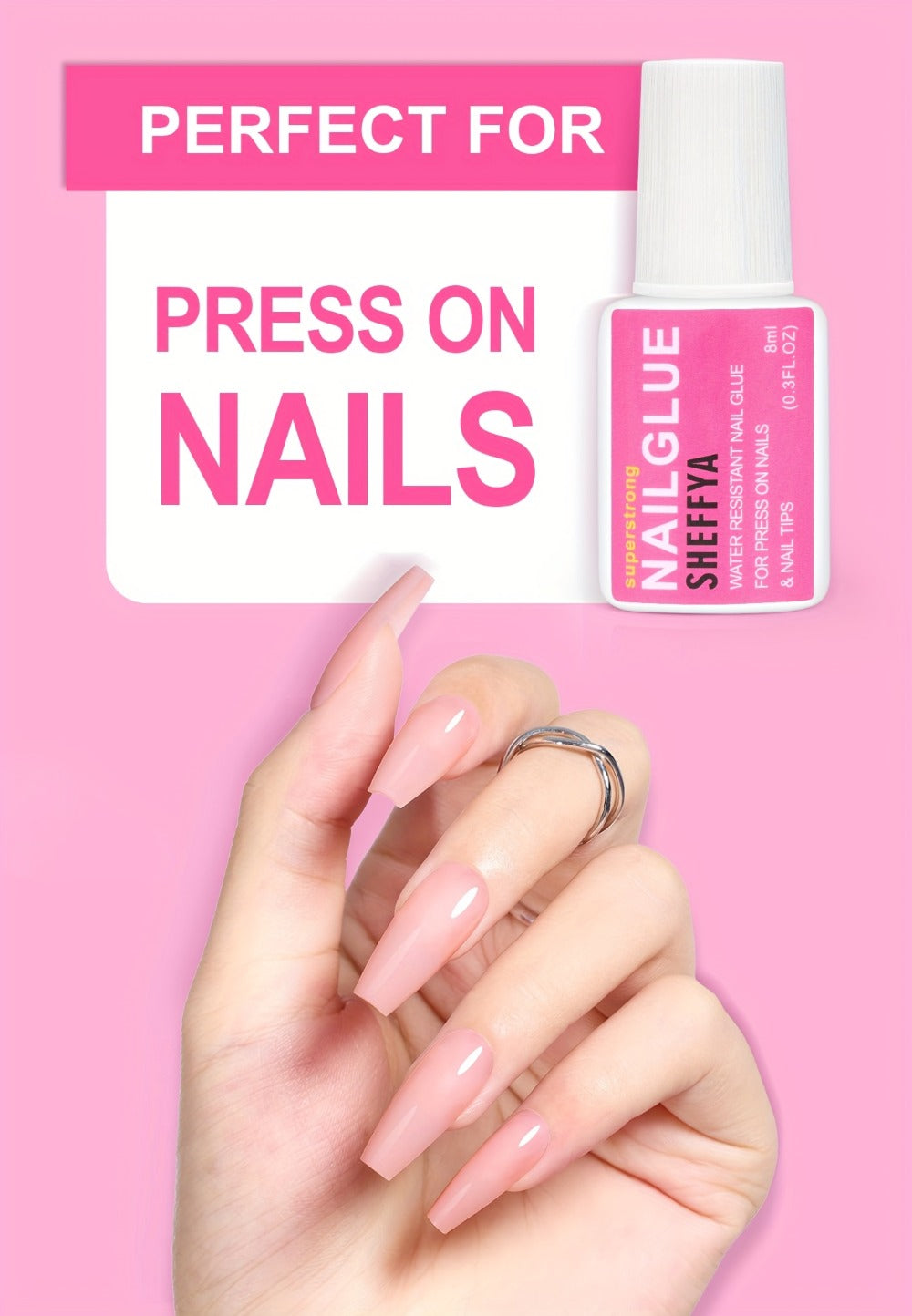 Brush-On Nail Glue Maximum Strength 0.27oz by SHEFFYA – Long-Lasting Mess-Free Precision Applicator for Press-On Nails, Nail Tips & Acrylic Nails, Salon & DIY Home Nail Art, 2pc 5p - product image 14