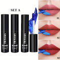 Bold Blue Matte Lip Gloss Set 3pcs Waterproof Long-Lasting Smudge-Proof Liquid Lipstick – Electric Blue Cobalt Shades Vegan Hypoallergenic Formula All Skin Tones Festival Makeup Wo - product image 20