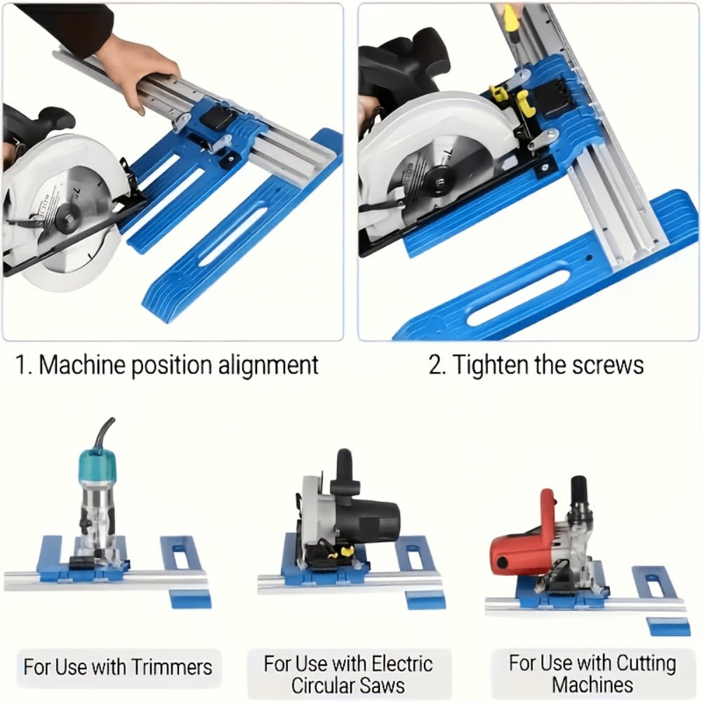 Circular Saw Guide Rail Heavy Duty Metal Manual Precision Cutting Tool for DIY Woodworking Construction Straight Cut Guide No Electricity Required Stable Durable Design - product image 12