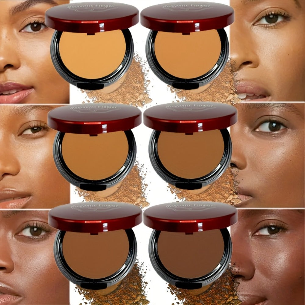 Pressed Powder Foundation Contour Matte Ful1l Coverage Oil Control Waterproof | 6 Shades Light to Dark | Blending Puff Included | 1-Pack & 2-Pack Duo Set Available - product image 16