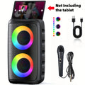 Bluetooth speaker, wireless speaker, karaoke machine with 1 wired microphone or 1 wired microphone+1 wireless microphone, adult portable speaker, PA system - product image 3