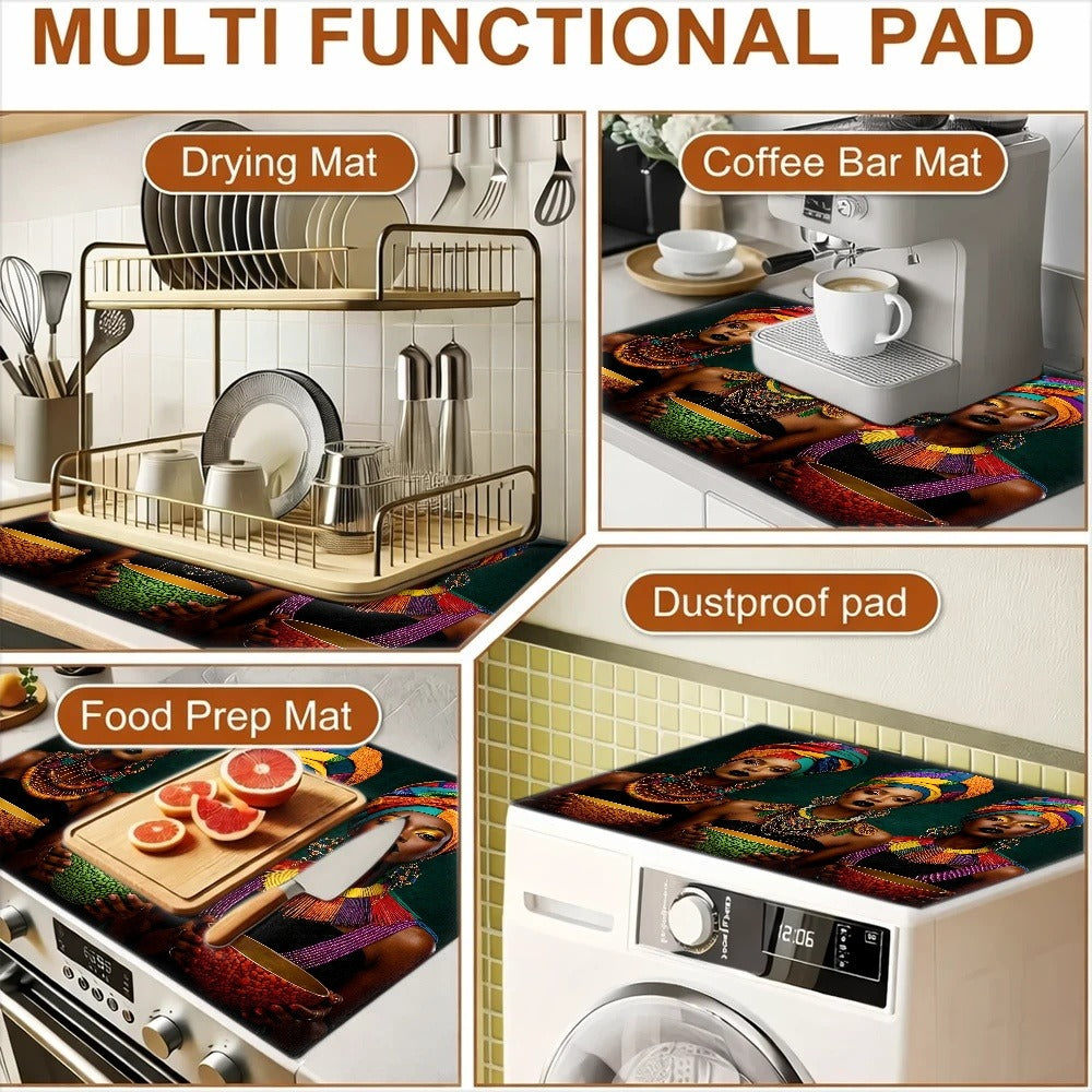 Stove Protector Mat African Tribal Pattern | Heat-Resistant Cooktop Cover for Gas Stove Induction Cooker & Oven | Reusable Non-Slip Kitchen Mat | Glass Countertop Washer Dryer Top  - product image 7