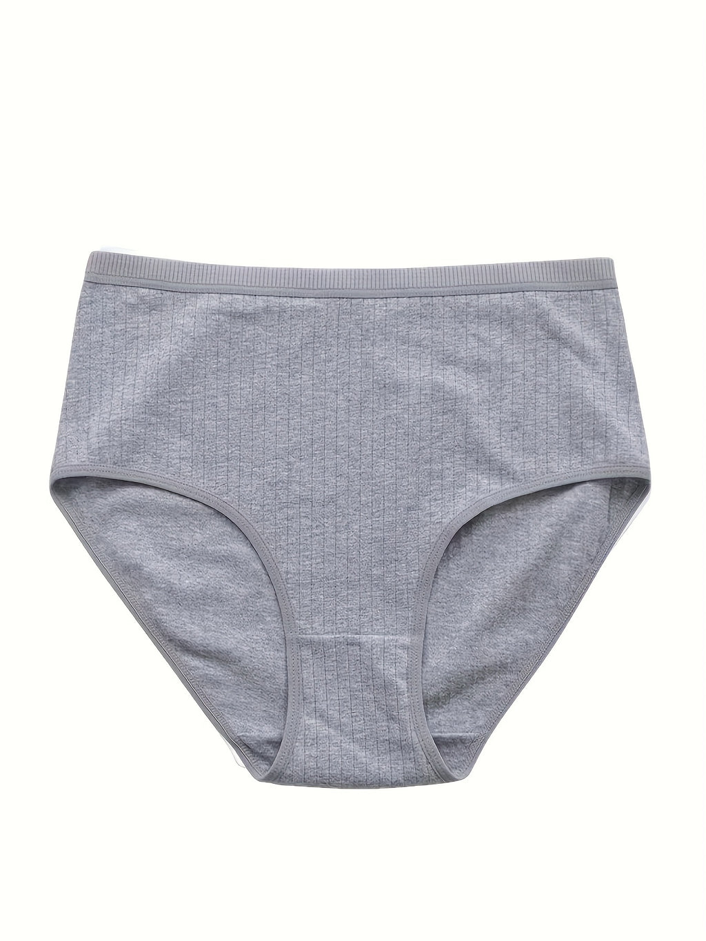 [8pcs High Rise Briefs] 8pcs Solid Simple High Rise Briefs, Comfy Breathable Stretchy Intimates Panties, Women's Lingerie & Underwear - product image 9