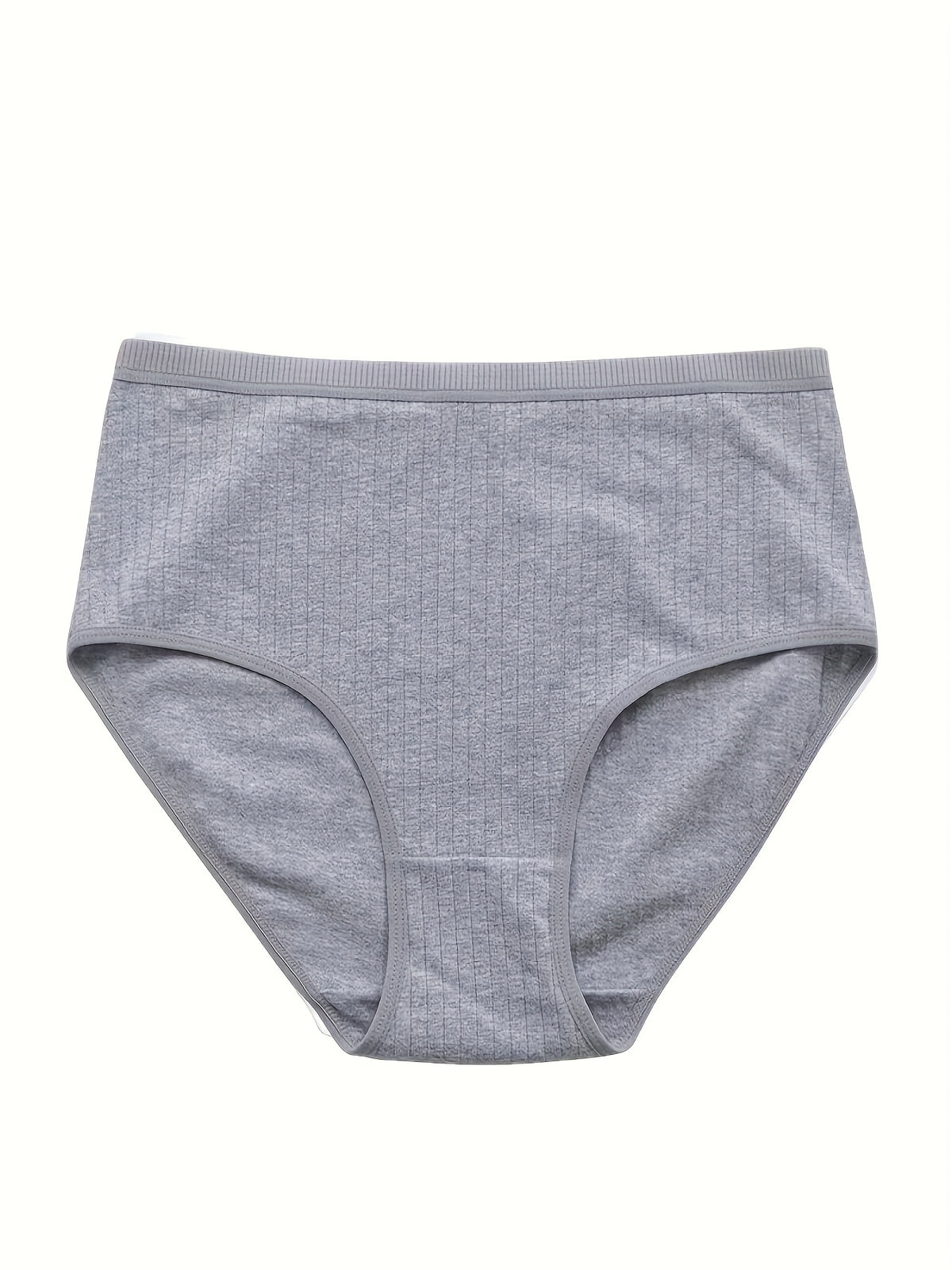 [8pcs High Rise Briefs] 8pcs Solid Simple High Rise Briefs, Comfy Breathable Stretchy Intimates Panties, Women's Lingerie & Underwear - product image 9